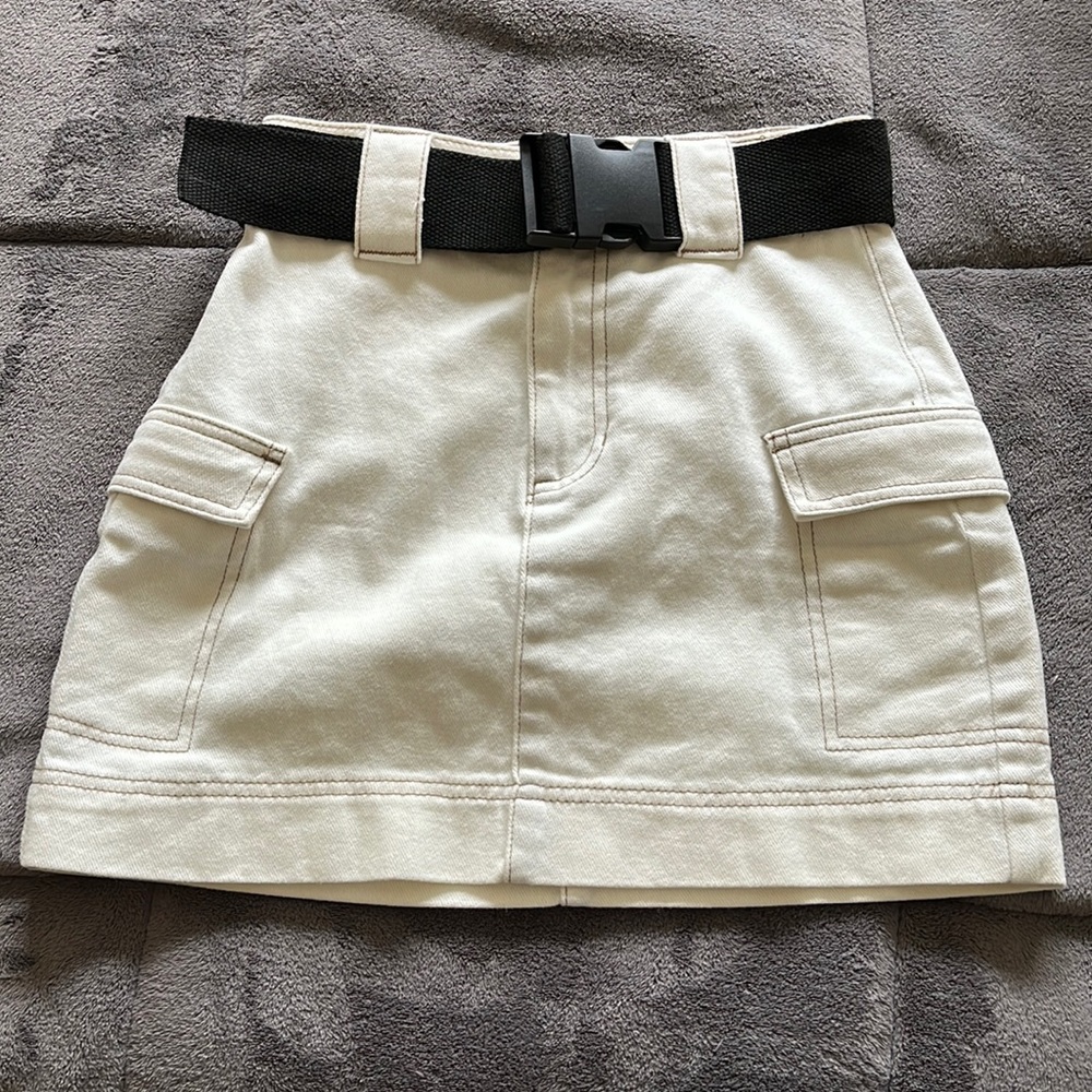 Tan Cargo Skirt
